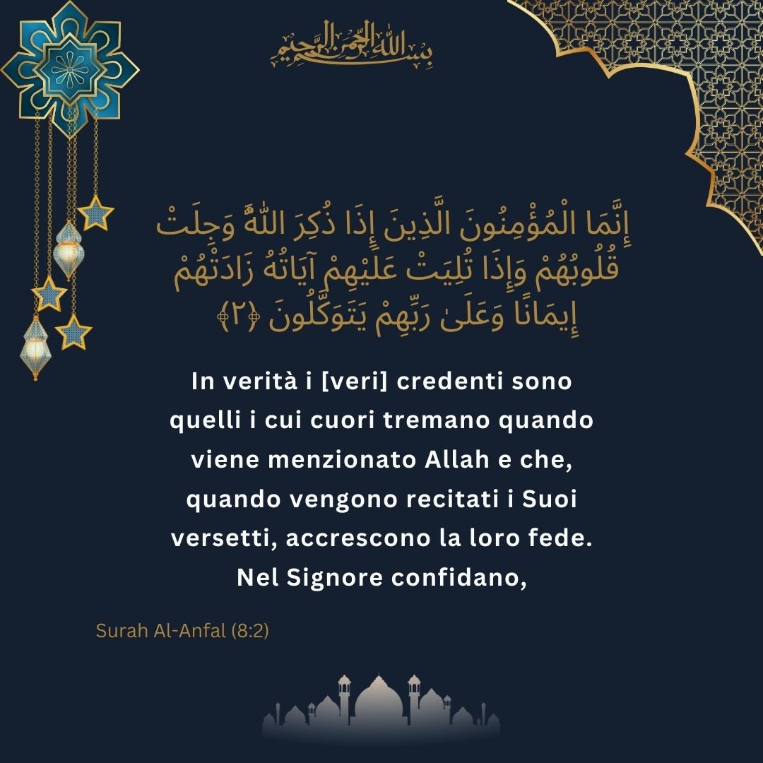 Image showing the Italian translation of Surah Al-Anfal (8) verse 2.